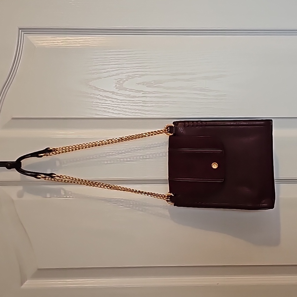 Lauren Conrad burgundy chain detail shoulder bag Euc